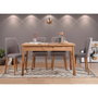 Hanah Home Santiago Atlantic Grey Conjunto de Mesa Extensible y Sillas